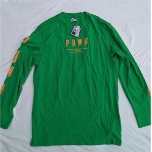 PUMA Long Sleeve Bright Green T-Shirt